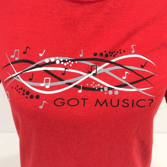 Got Music? T-Shirt, Red, Small - Picture 2 of 5